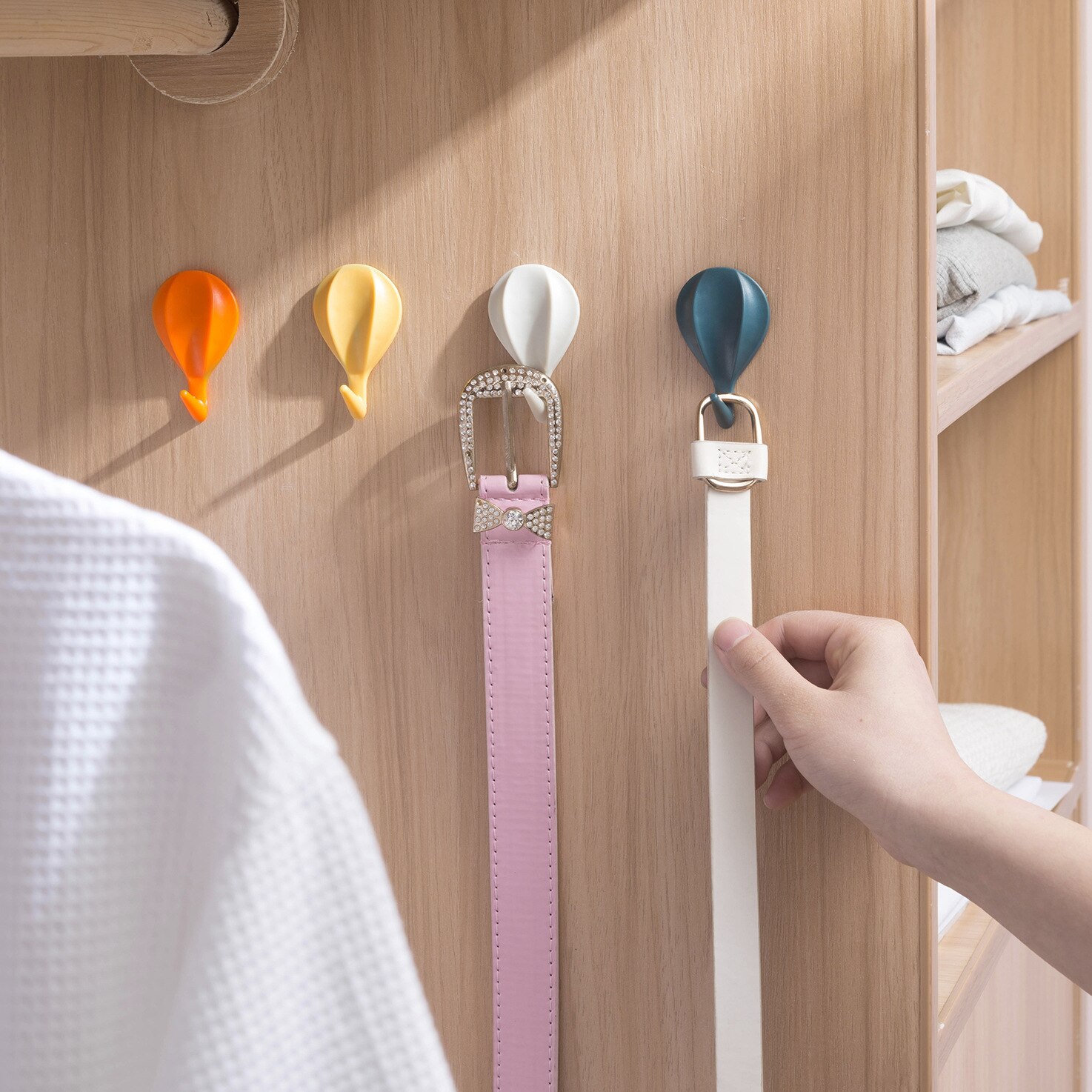 Plastic Luchtballon Muur Opknoping Keuken Haak Naadloze Deur Massief Haak Rack Sleutelhouder Muur Haken Decoratieve Hanger