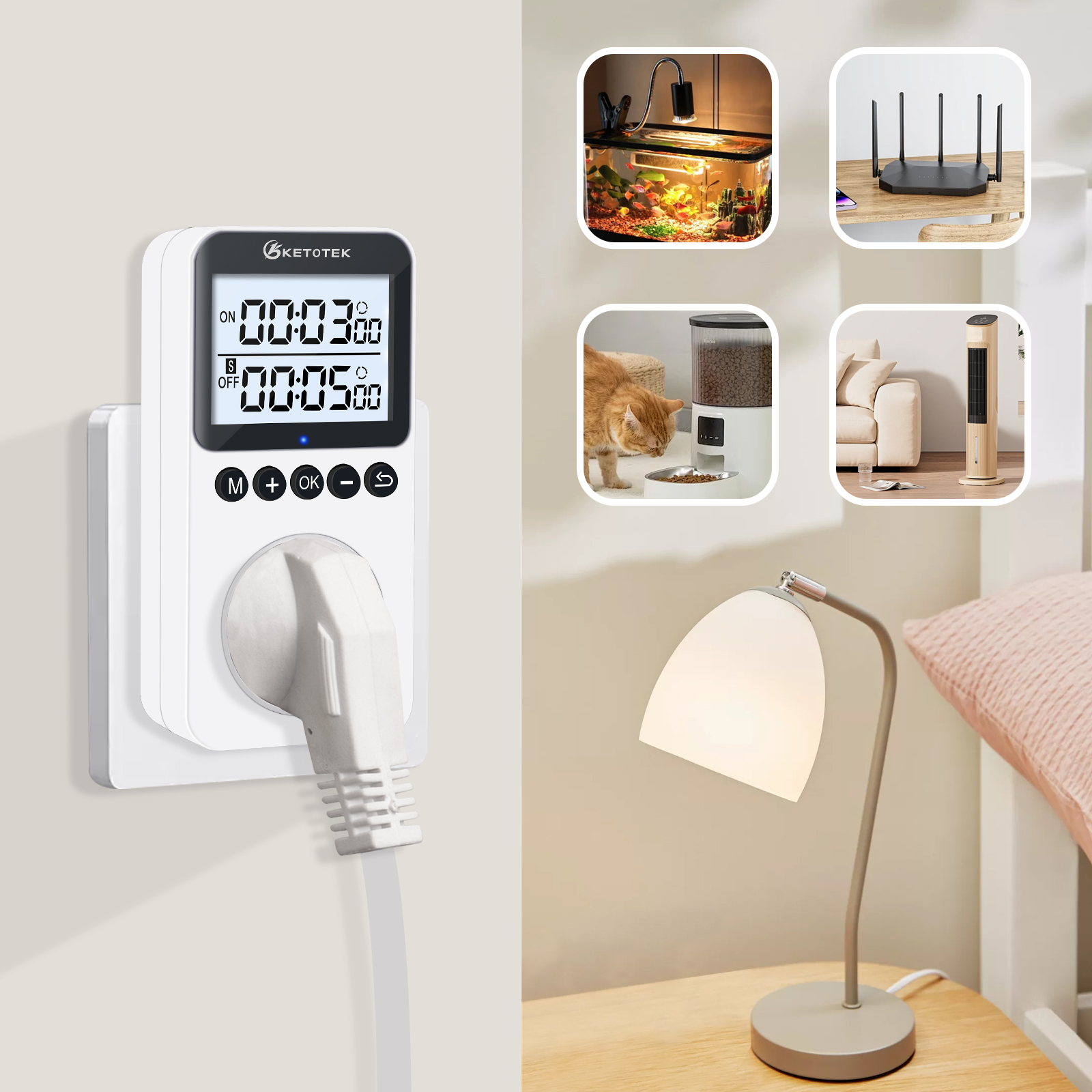 Digital Timer Switch Socket Kitchen Timer Outlet Programmable Timing Socket Control 220V EU US UK Plug With Backlight