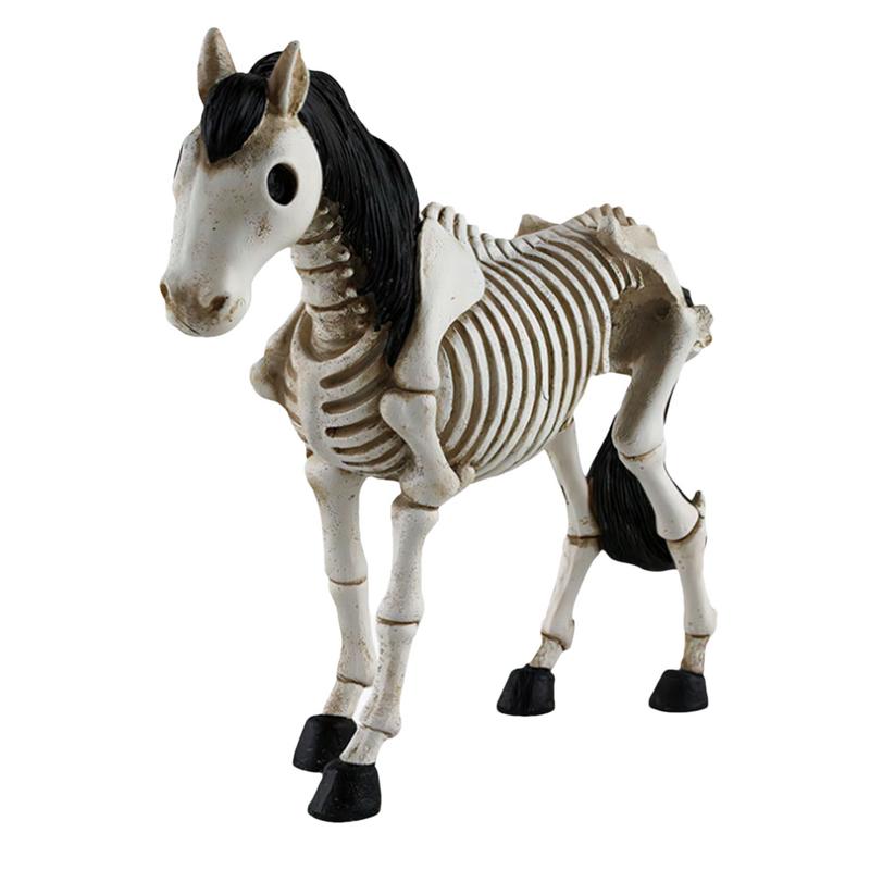 animale scheletro arredamento spettrale scheletro modello di cavallo scheletro di cavallo statua d'arte in resina per feste di Halloween