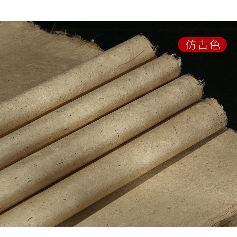 Cepillo de papel de cáñamo Chupi de fibra, caligrafía, papel Yunlong, pintura china, papel de arroz Retro antiguo, papel de exposición