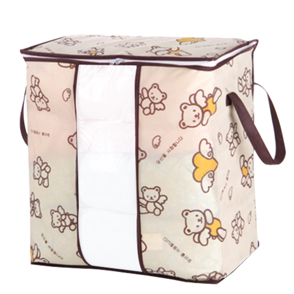 Przenośna torba robić przechowywania ubrań z włókniny, składany organizer robić szafy na poduszki, kołsuchy, kocyki i pościel: 4c