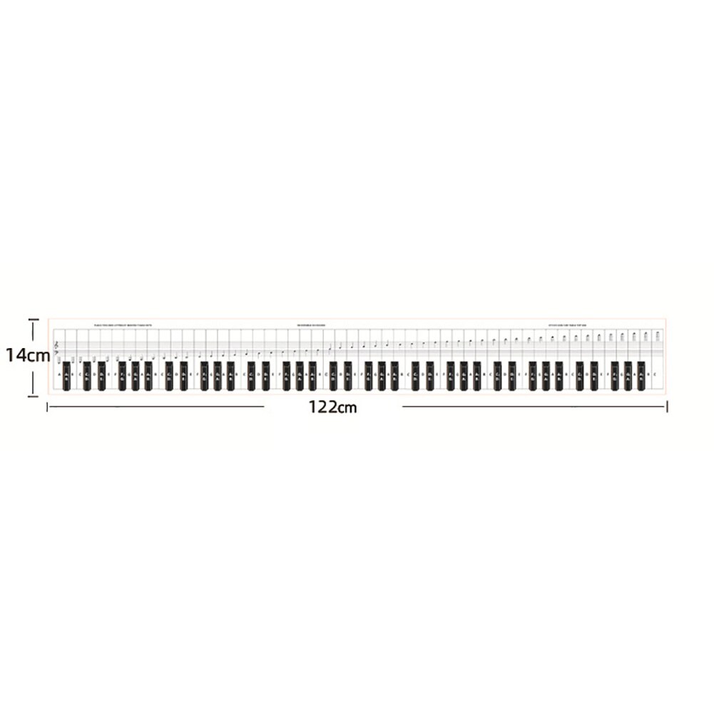 Carta de acordes de Piano con impresión clara de 88 teclas, póster para principiantes, Guía de práctica de dedo, ayuda para la enseñanza, tabla de notas para teclado: Default Title