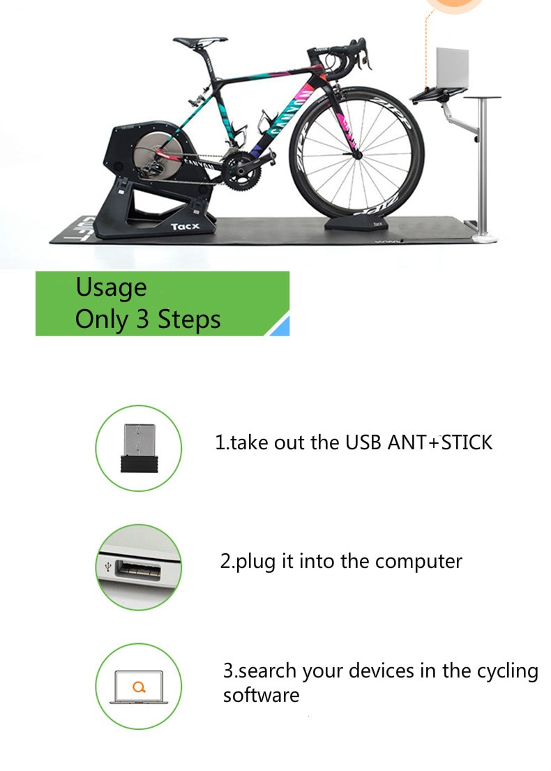 Mini ANT+ USB Stick Adapter Dongle ANT USB Stick Adapter Portable for Garmin for Zwift for Wahoo cycling Garmin Forerunner