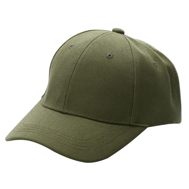 Men Women Plain Baseball Cap Unisex Curved Visor Hat Hip-Hop Adjustable Peaked Hat