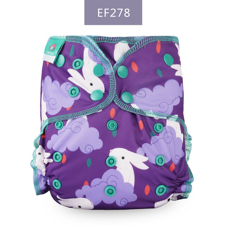 Eco-Friendly Baby Cloth Diaper Reusable Heavy Wetter Hybrid AIO/AI2 Waterproof Bamboo Washable Aio Baby Nappy Best Sell: EF278-Cloth Diaper