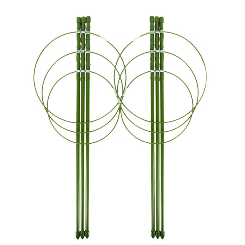 2- pack plantensteunkooi van metaal, roestbestendig, tuinplantensteunring, plantenstok, plantensteun