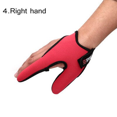 Gants de pêche antidérapants pour pêcheur, protection à doigt unique, pour Surfcasting, outils utiles: Rouge
