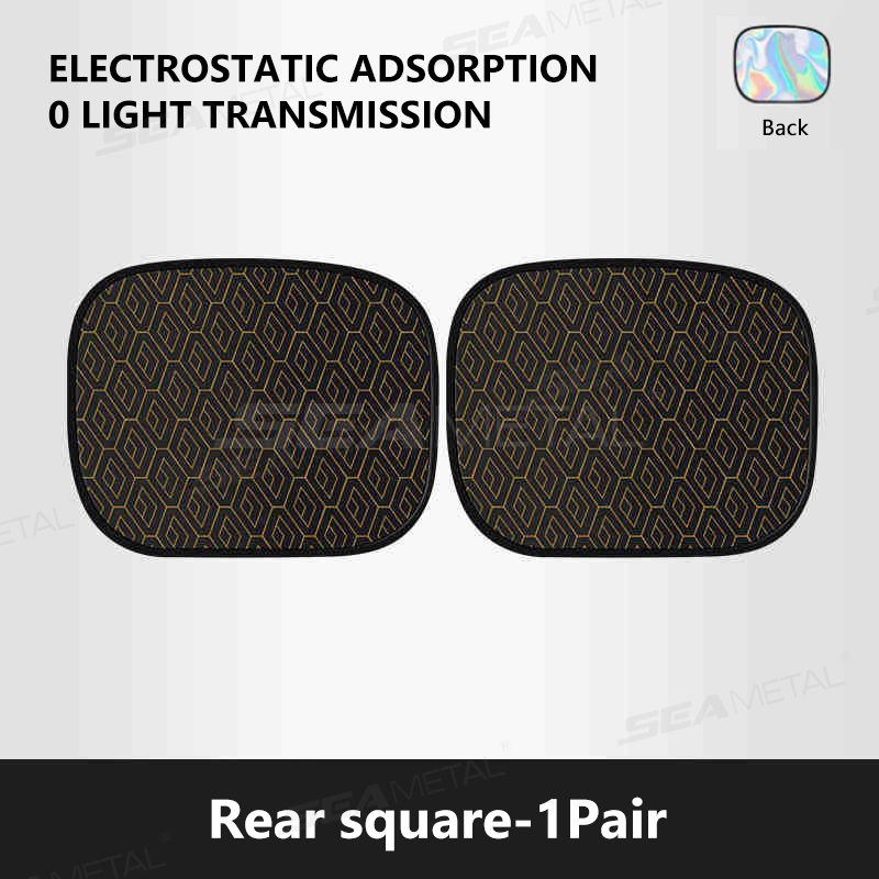 Seametal auton ikkunan aurinkosuoja auton sivuikkunoiden verhot aurinko uv-suoja kokoontaitettava auton etu- ja takaikkunan aurinkosuoja: Tummanharmaa