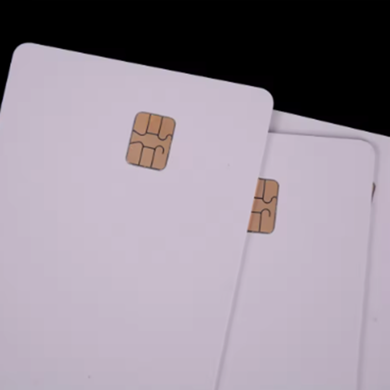 Tarjeta IC de contacto, tarjetas de recarga de miembros, tarjeta inteligente IC de PVC en blanco con Chip SLE4442, tarjeta de identificación blanca de seguridad ISO, 5 uds.