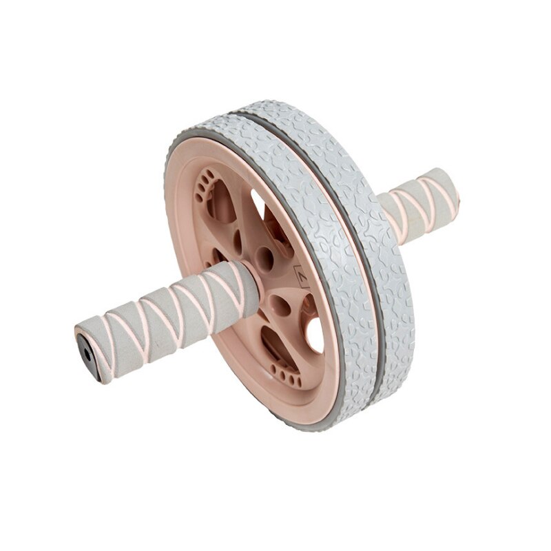 Abdominal Trainer Ab Roller Power Wheels Workout Coaster Sport Machine Fitness Equipment for Home Gym Equipment Health Exercise: Beige