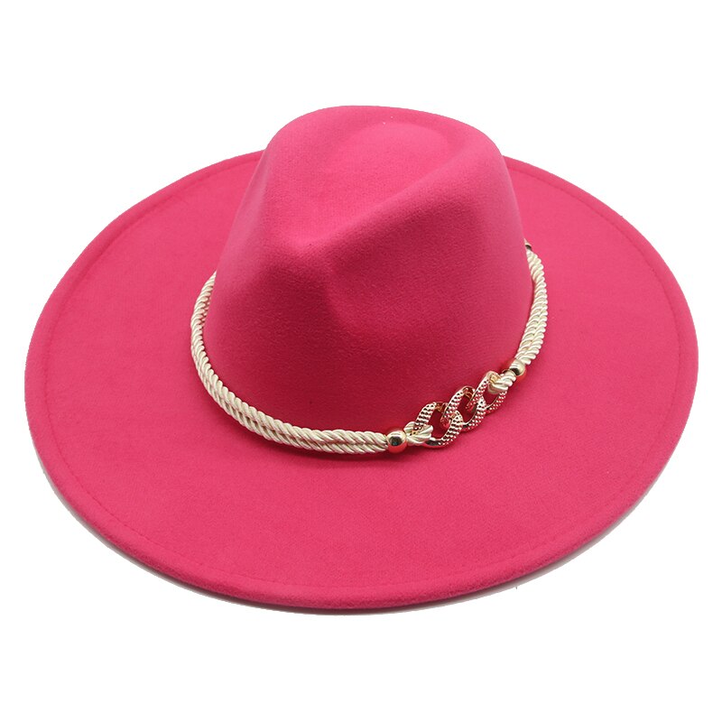 Grote Rand Winter Hoeden 9.5Cm Effen Kleur Kaki Winter Vrouwen Hoeden Brede Rand Formele Fedora Vilten Hoeden Vrouwen Hoeden sombrero De Mujer