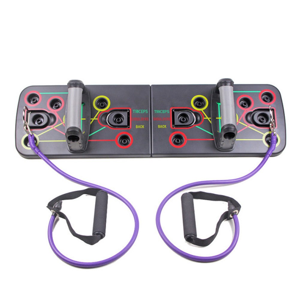 Multifunction Push Up Board Push Up Rack with Resistance Bands Gym Home Comprehensive Fitness Exercise Tools Push-up Stands