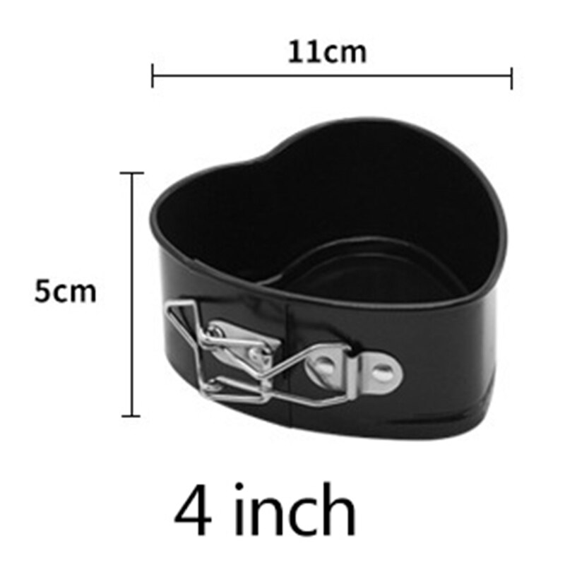 Non Stick Spring Form Round Cake Baking Bake Tin Tray Pan Cheesecake Pan With Removable Bottom Pizzas Bakeware Товары Для Кухни: 4 inch Heart