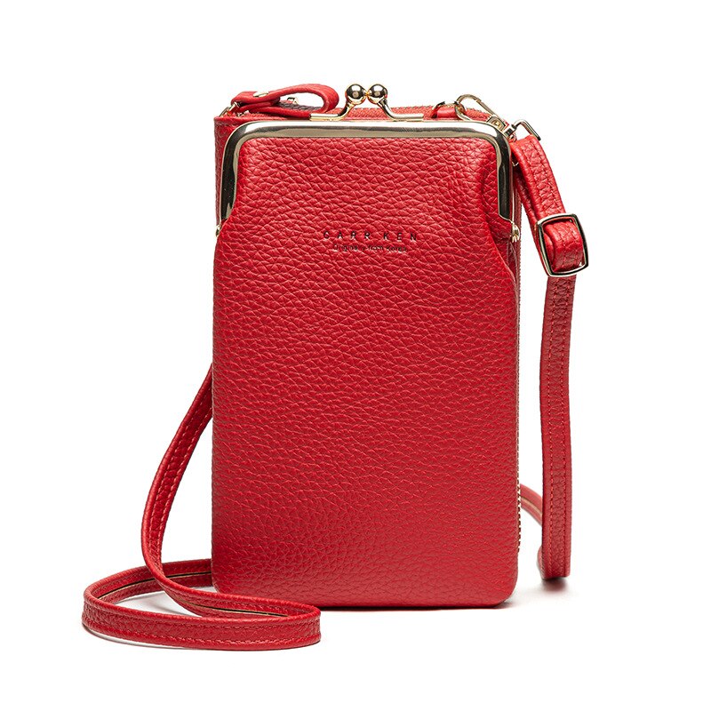 Mode Kleine Crossbody Tassen Vrouwen Mini Pu Lederen Schoudertas Messenger Bag Voor Meisjes Dames Telefoon Purse Card Pocket: Red