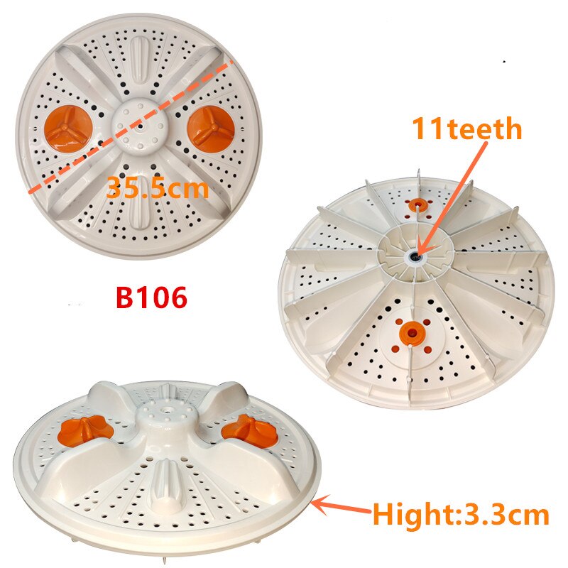Washing Machine Pulsator Replacement Part Wave Plate Pulsator 11 Teeth Diameter 35.5cm