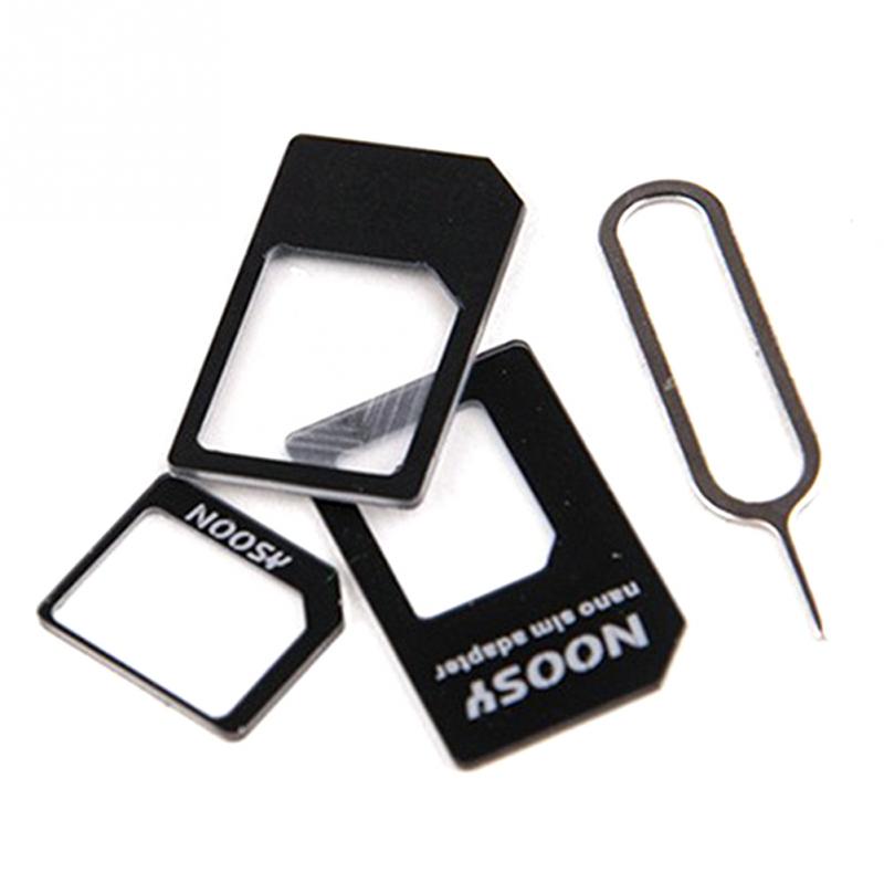 4 In 1 NANO SIM Adapter Met Kaart Pin Voor iPhone 4/4 S Voor iPhone 5/5 s/5C