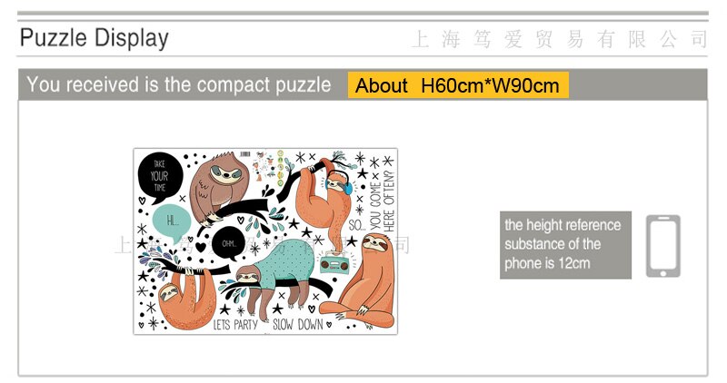 Creativity Cartoon Sloth wall stickers Vinyl DIY waterproof wall decals For Kids Room kindergarten Nursery Decor Murals