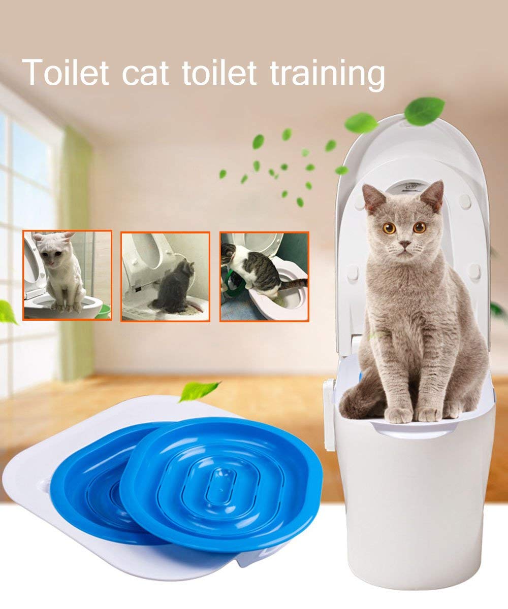 Maison de Toilette pour chat Kit Chat Pot Litière Formation Système Kit, Apprendre à Votre Chat à Utiliser les Toilettes Pour Animaux De Compagnie Nettoyage L&#39;offre de Formation