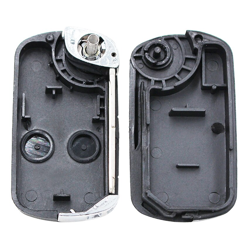 Carcasa de llave remota plegable modificada, 2 botones, para Land Rover Defender Discovery Freelander Rover 100 200 25 400 45 MG TF ZR ZS