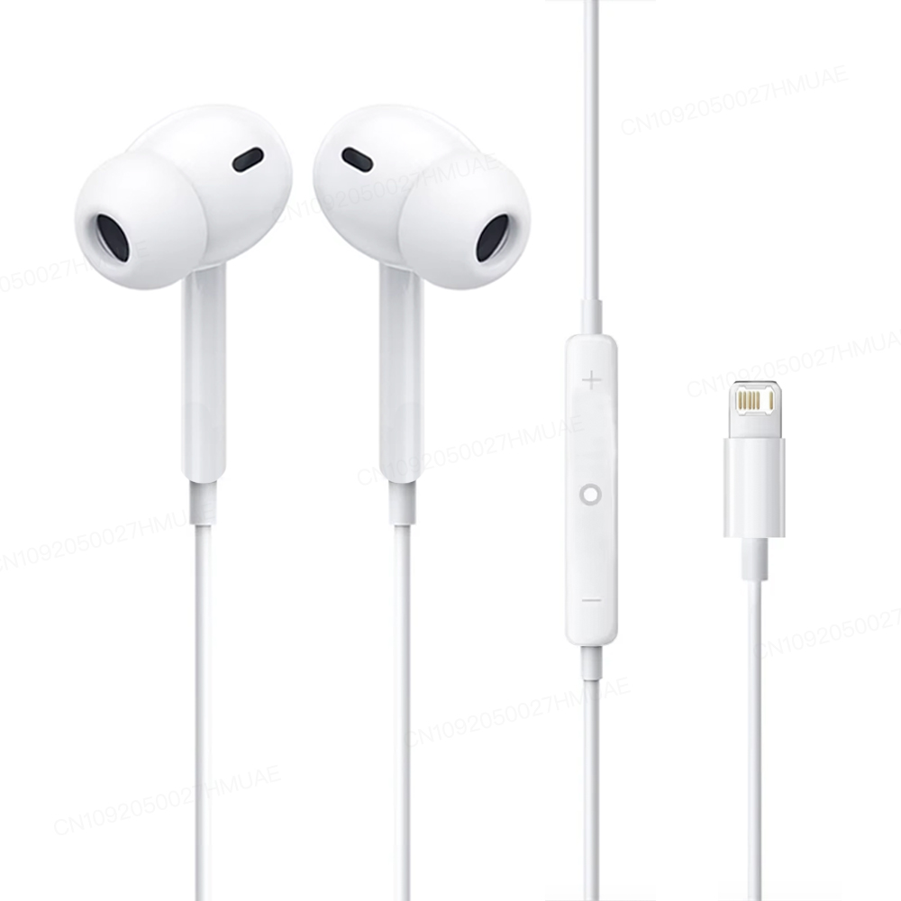 Original Headphones For Apple iPhone 16 15 Pro Max 14 13 12 11 USB-C Lightning Wired Earphones X XS XR 6 7 8 Plus In-Ear Earbuds: Blue