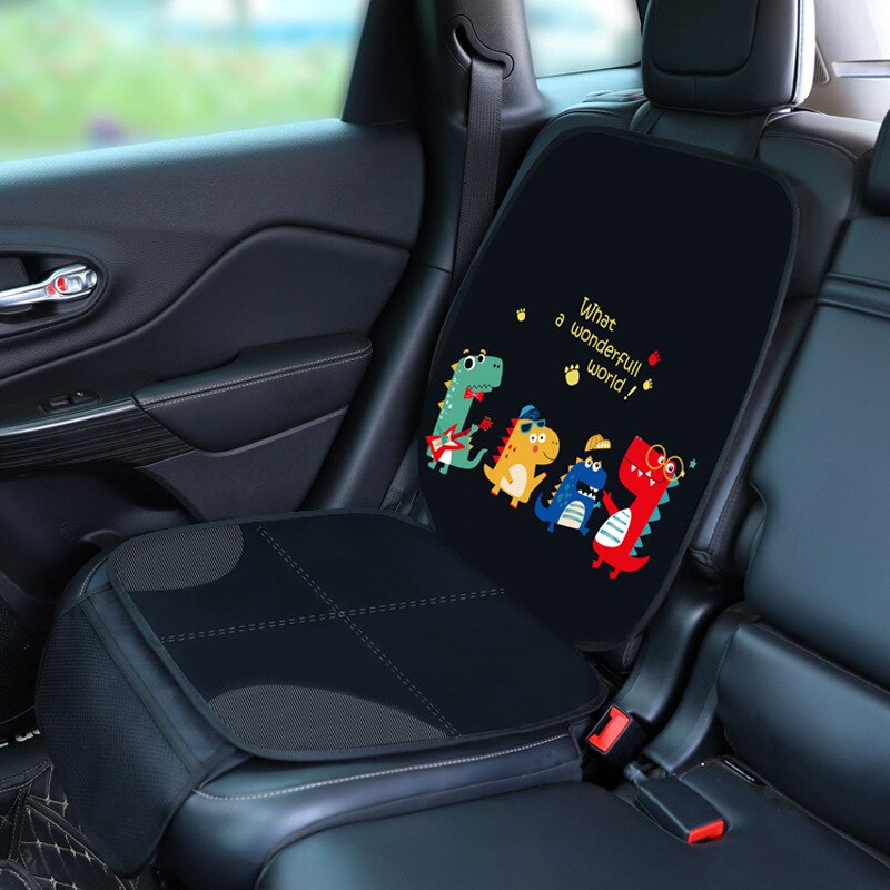 Cojín de asiento de coche antideslizante para niños y bebés, almohadilla protectora de asiento transpirable con dibujos animados, mejorado