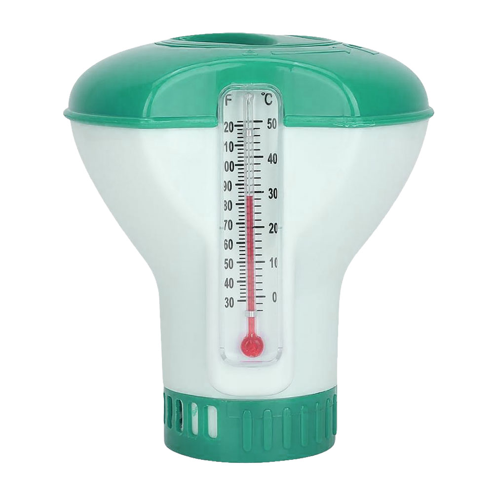 Swimming pool chlorine dispenser with thermometer, disinfection, automatic applicator pump, whirlpool cleaning accessories: Default Title