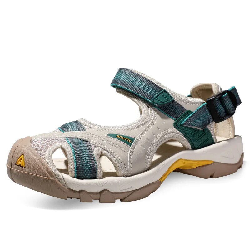 HUMTTO Summer Hiking Shoes Outdoor Sandals for Women Breathable Water Beach Womens Sandals Camping Climbing Aqua Sneaker HT-9602: light green / 39