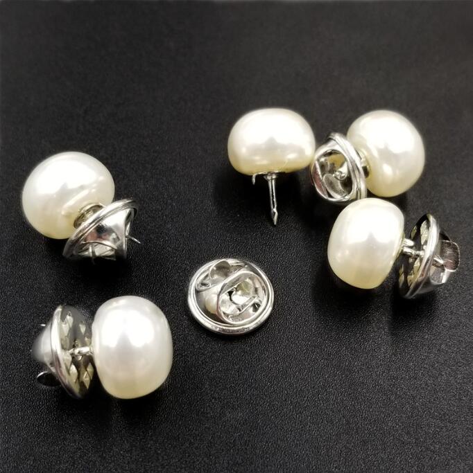 Charm Double Simulated Pearl Brooch Pins For Women Lapel Brooch Jewelry Dress Suit Crystal Flower Pin Brooches: 13