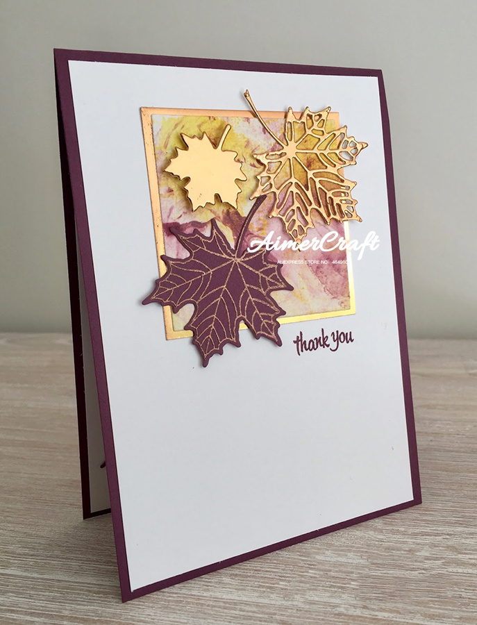 3 kpl vaahteranlehti metallinleikkausmuotit scrapbooking stensiili tee itse koristeellinen kohokuviointi askartelu stanssaa korttien valmistusmuotit