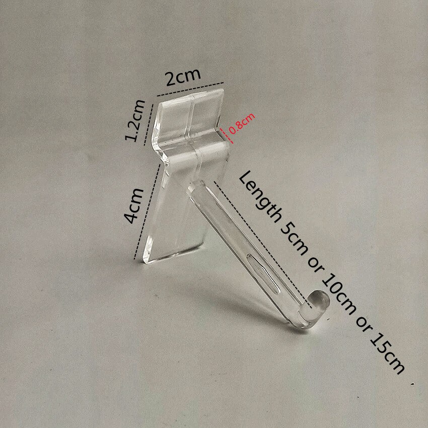 Plastic Merchandise Hanging Hanger Display Hooks for Trough Slot Plate Board Commodity in Store Rack Shelf 200pcs