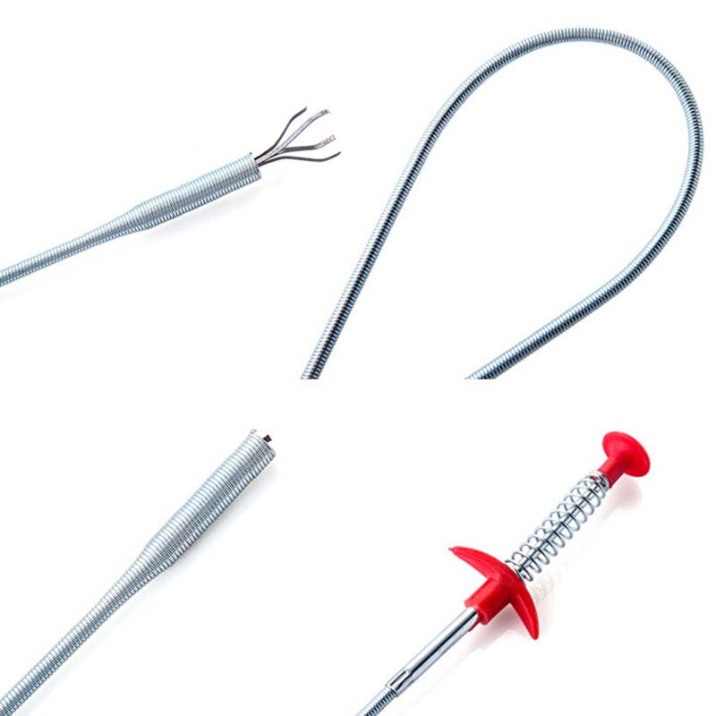 Bendable Spring Sewer Cleaning Brush Bathroom Kitchen Floor Drain Dredge Device Sink Tub Toilet Dredge Pipe Snake Brush