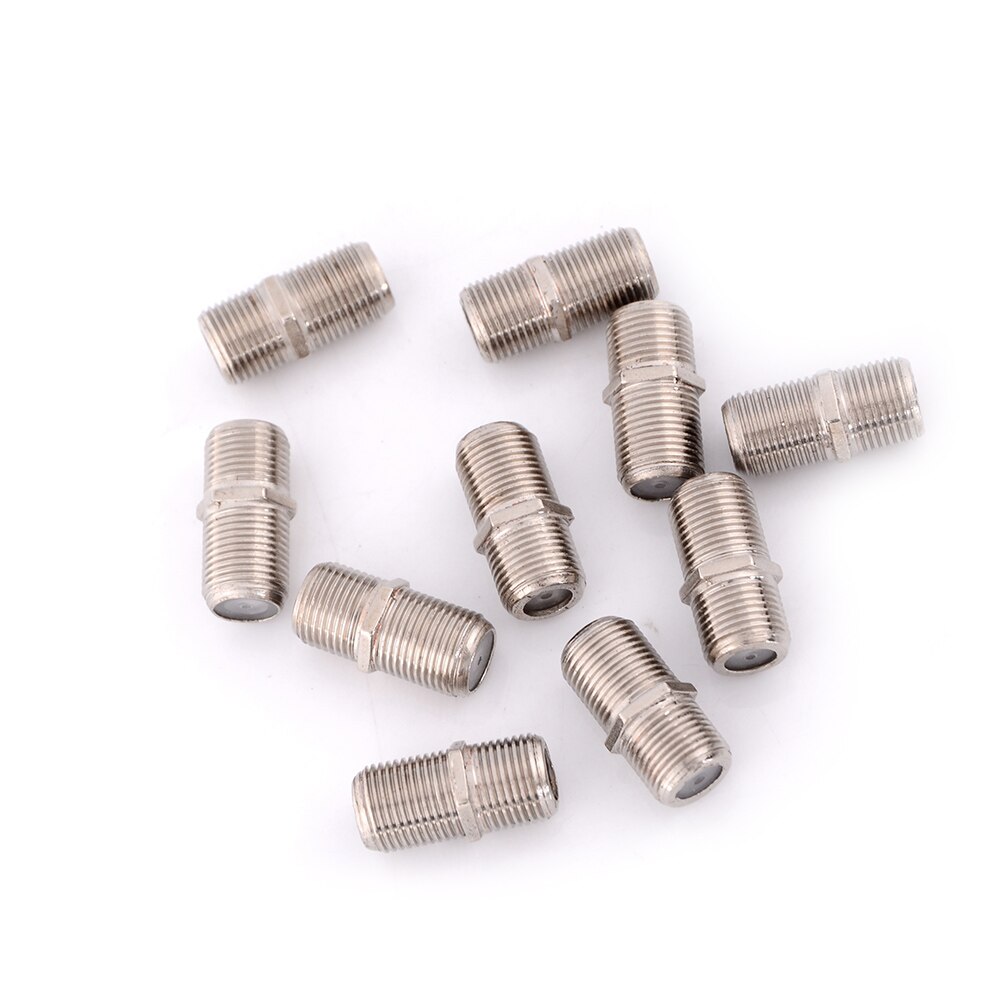 10 Stks/pak F Type Koppeling Adapter Connector Female F/F Jack RG6 Coax Coax Kabel Gebruikt In Video