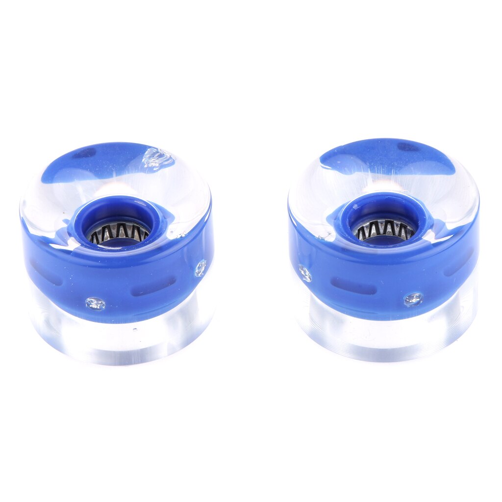 2Pcs 59mm Cool Smooth LED Light Skateboard Wheels Cruiser Longboard Roller: Default Title