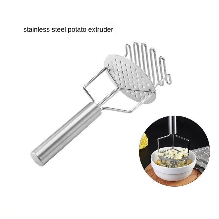 Manual potato press Stainless steel double-layer potato masher Mashed potato Mashed potato tool kitchen gadgets and accessories