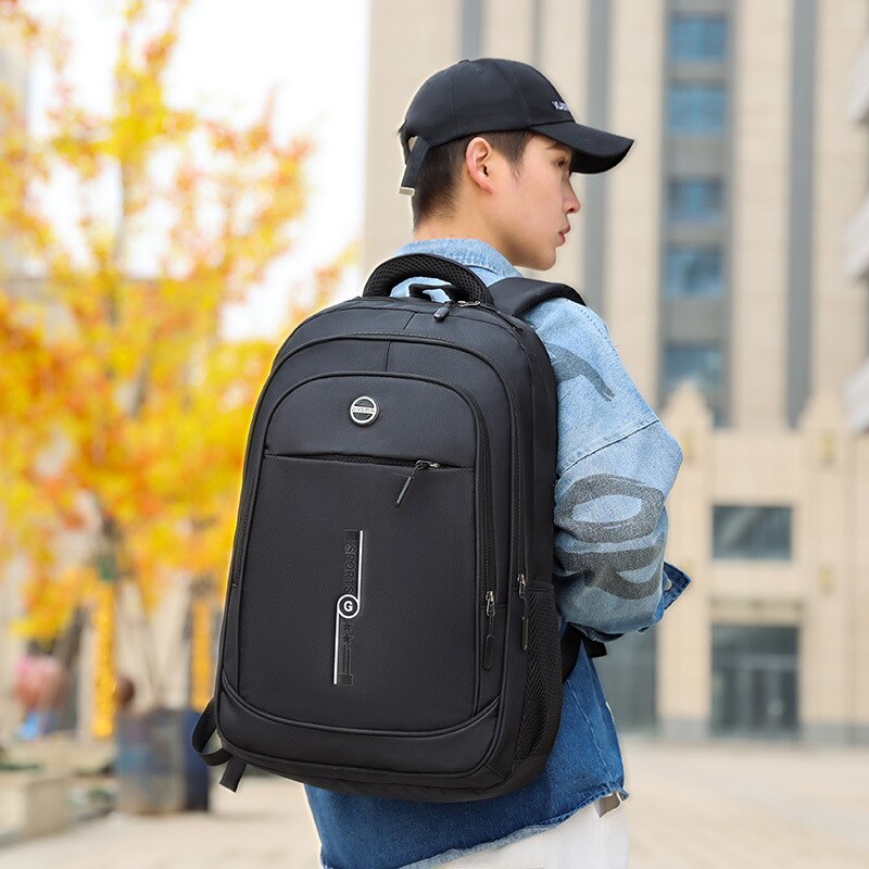 Large Capacity Men's Backpack Bags University Student School Backpack Men Black Nylon 2022 Casual College Style