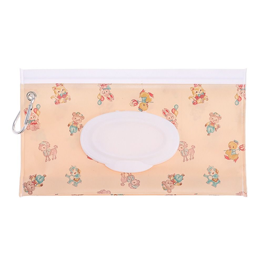 Eva Baby Nat Doekje Draagbare Gesp Doekjes Houder Case Flip Cover Snap-Strap Herbruikbare Navulbare Natte Doekje Buitensue Doos: Blauw