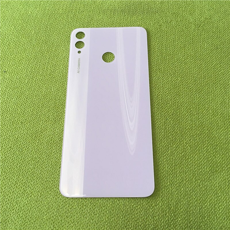 Honor8x original habitação traseira para huawei honor 8x vidro capa traseira reparação substituir telefone bateria porta caso + logotipo adesivo cola: Rosa