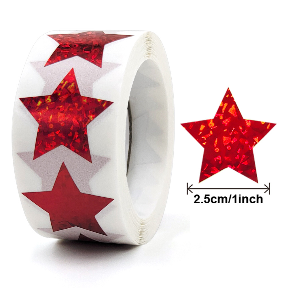 500pcs Glitter Star Stickers for Kids Reward Foil Star Adhesives Labels for Student Behavior Planner School Classroom Supplies: Navy Blue