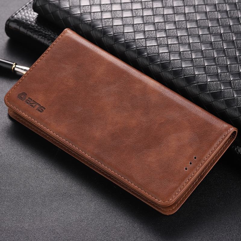 Funda para Huawei Y5 Y6 Y7 Y9 lujosa funda magnética Vintage de cuero para teléfono con cartera para Huawei Y6 Y 5 7 9 Coque: For Y5 2019 / Brown