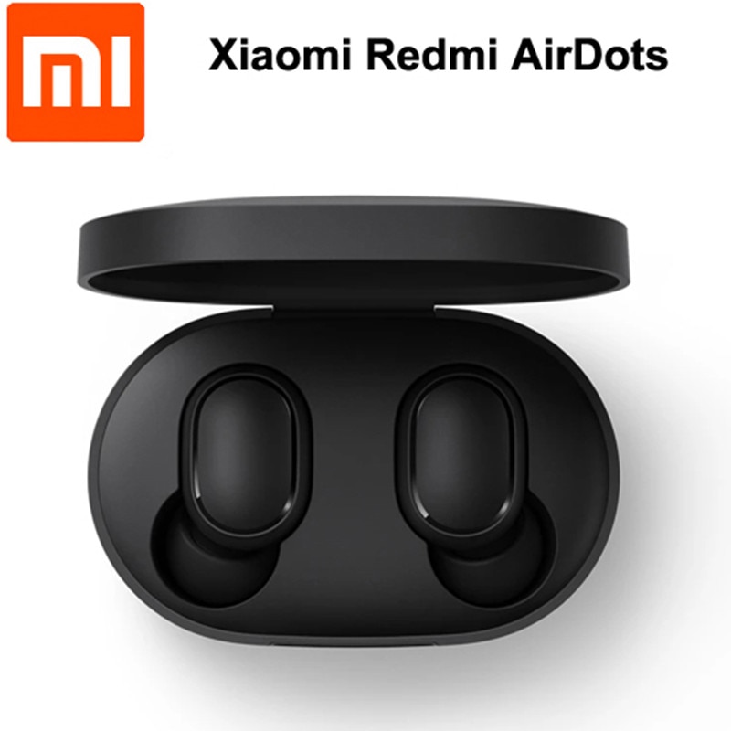 Xiaomi-auriculares Redmi Airdots TWS con Bluetooth 5,0, auriculares inalámbricos estéreo de graves, cancelación de sonido con micrófono, auriculares manos libres con Control IA