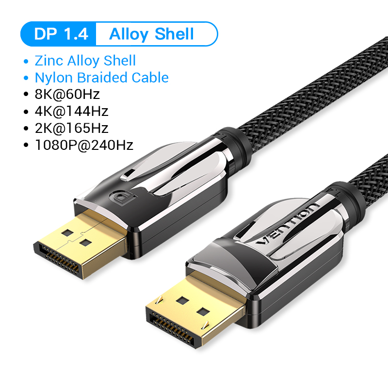 Vention DisplayPort Cable 1.4 8K 4K HDR 32.4Gbps Display Port Adapter Video Audio for PC Laptop TV DP 1.4 1.2 Display Port Cable: DP 1.4 / 1m