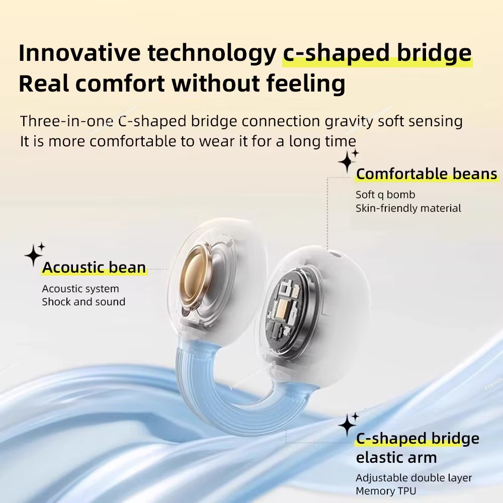 Cuffie wireless Xiaomi Auricolare Bluetooth con microfono Auricolari vivavoce con cancellazione del rumore Clip Ear Musica Sport Tappi per le orecchie da gioco