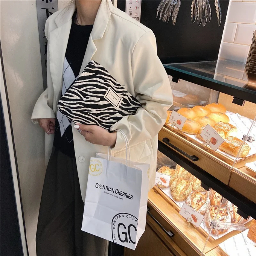 Stor leopardfärgad kosmetikväska för kvinnor i läder, vattentät dragkedja, sminkväska, tvättväska, skönhetsväska