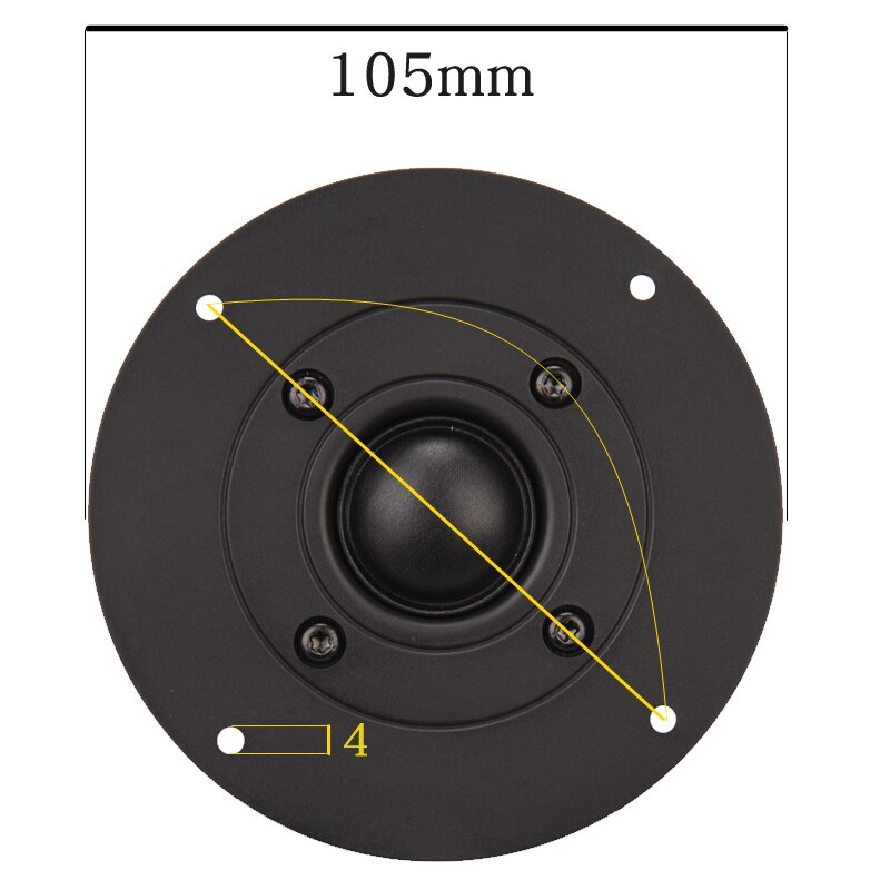 HIFIDIY LIVE 4 ~ 4.5 pollici altoparlante Tweeter membrana di seta nera 4/8OHM 30W ATreble altoparlante B1-95/100/103/104/108/110/116mm: 4 OHM / B1-105