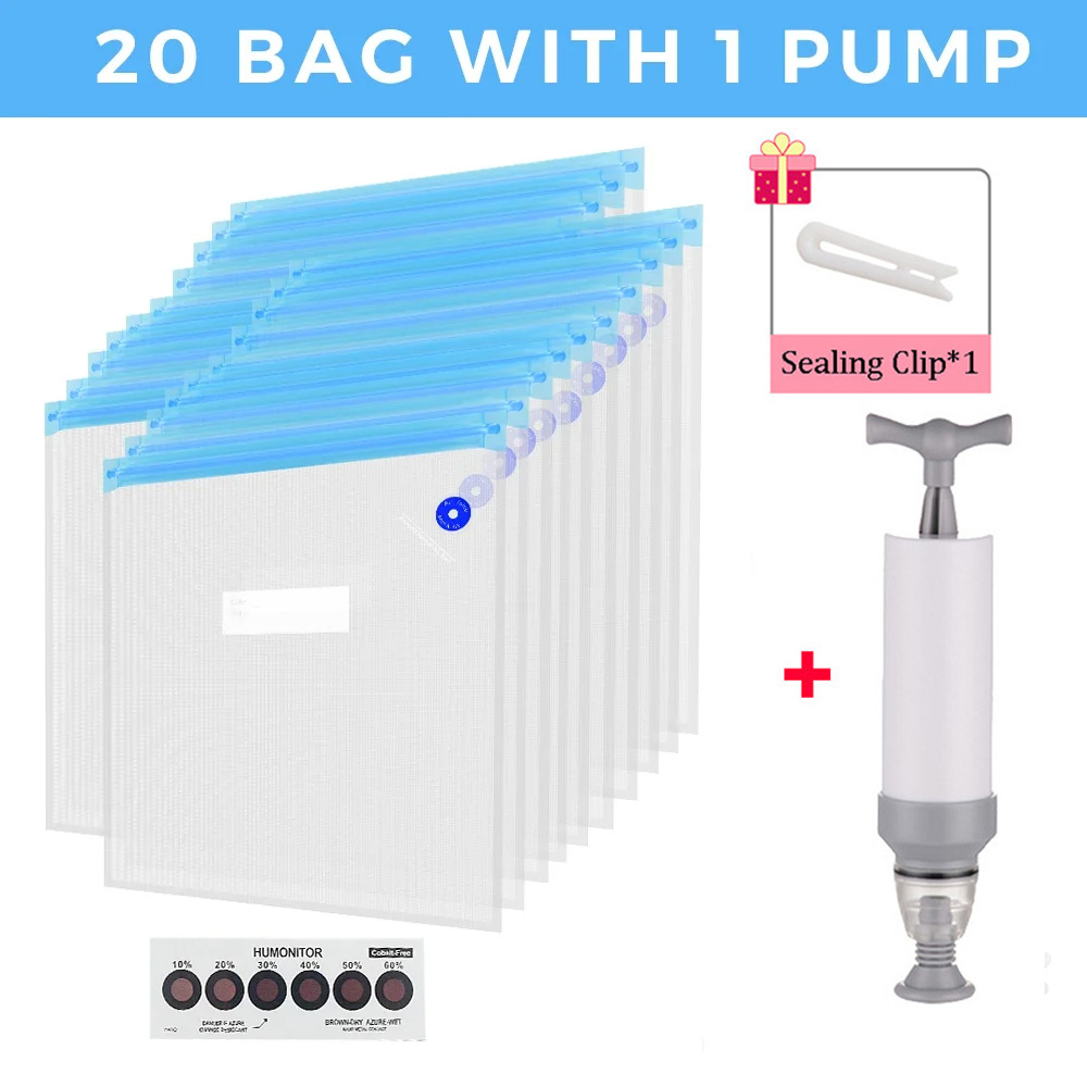 Bolsa de almacenamiento de filamentos para impresora 3D, secador de filamentos PLA/ABS/TPU, seguridad, resistente a la humedad, 20/1 bolsa: Azul