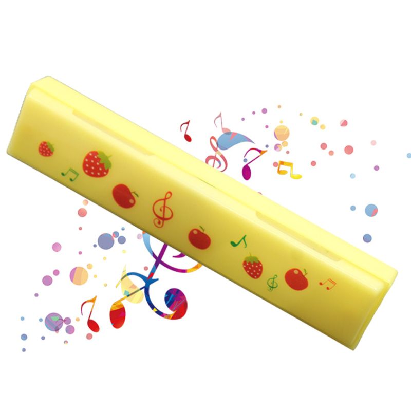 Dibujos Animados 16 agujeros Luminous Harmonica niños boca órgano con caja para chico