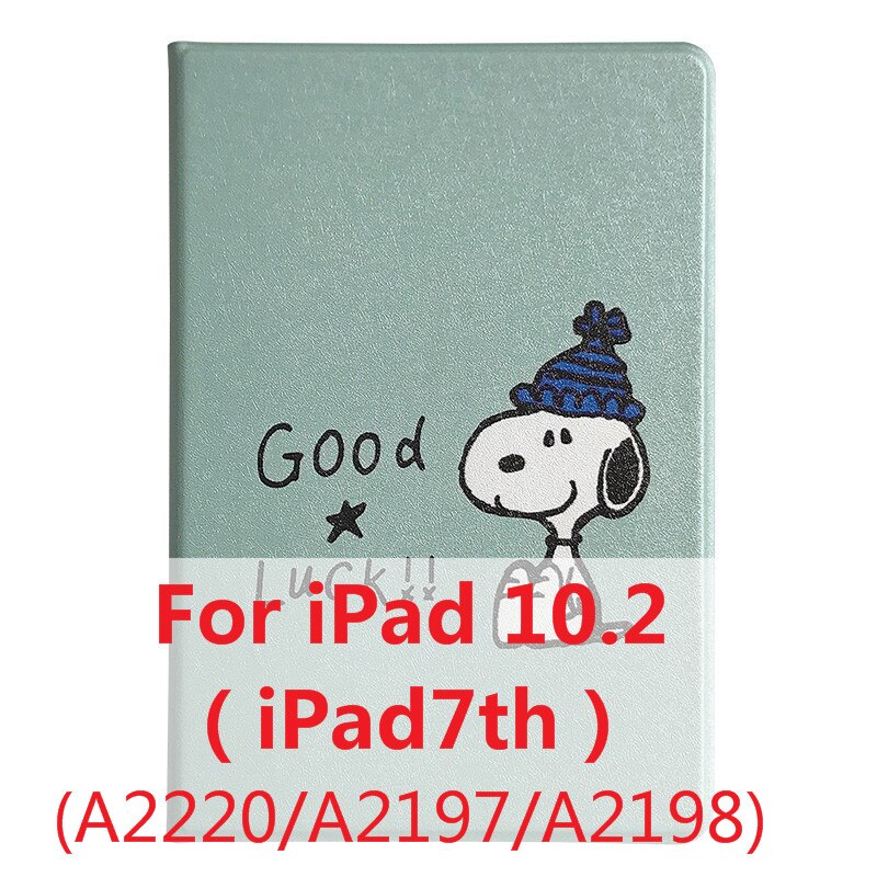 Tablet Case for iPad 10.2" 7th Gen, 9.7" 5th/6th Gen, Air 1/2/3, Pro 9.7"/10.5" - PU Smart Cover: iPad 10.2 inch