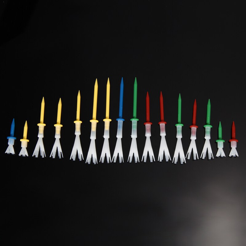 Lichtgewicht Golf Tee 4 Yards Golf Zes-Prong Top Tee 4 Variety Pack Van 16 Tees Driver Woods Heldere kleur Voor Golf Training