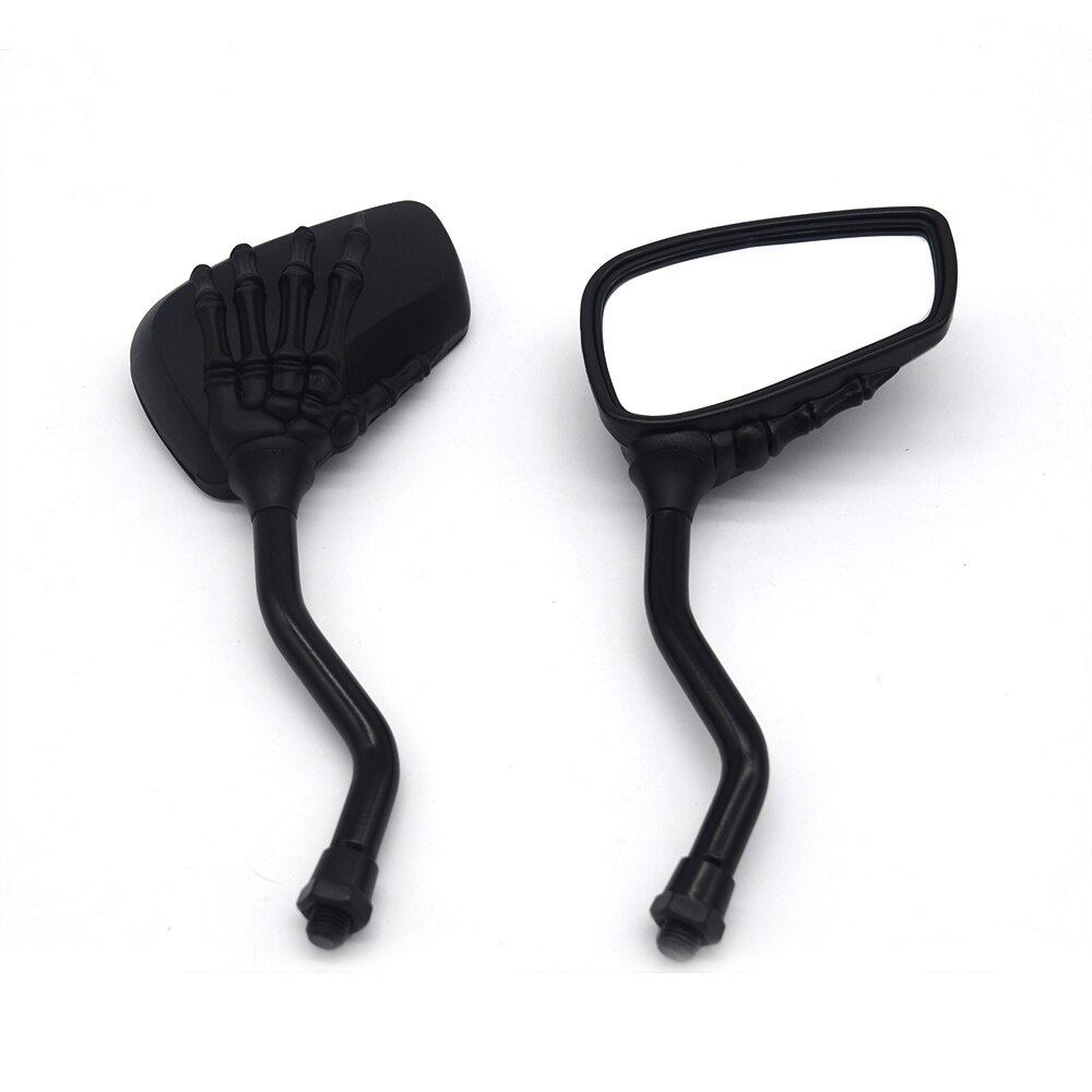 Rétroviseur latéral noir squelette de moto, griffe de main ombre 8mm 10mm pour Chopper Cruiser vélo de sport quad