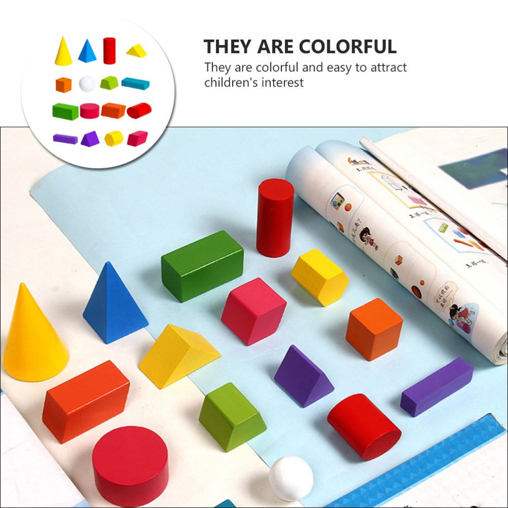 1 Set of Math Geometrical Pieces Early Education Toy Math Learning Toys for Students